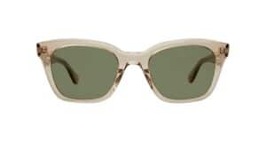 Garrett Leight Clare V Nouvelle SUN Biere Brew Semit Flat Green front