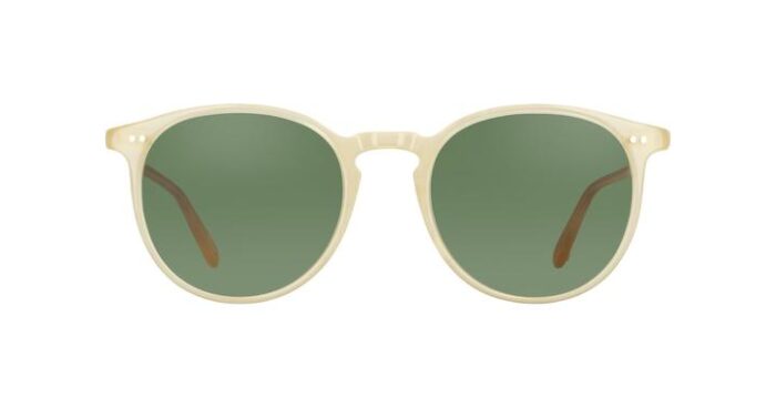 Garrett Leight Morningside SUN TOF Toffee Semi Flat Green FRONT