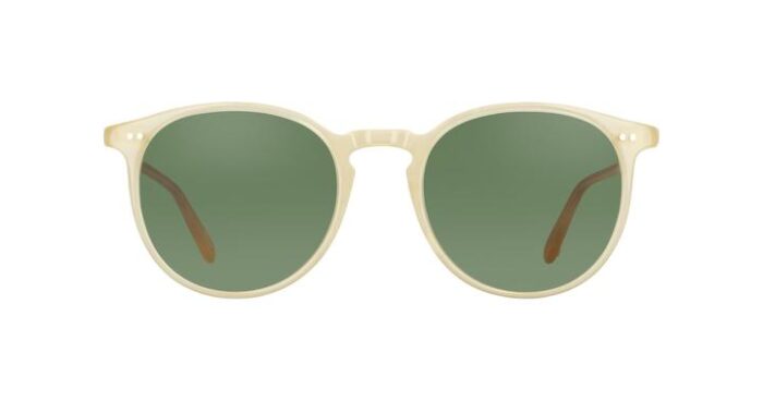 Garrett Leight Morningside SUN TOF Toffee Semi Flat Green FRONT