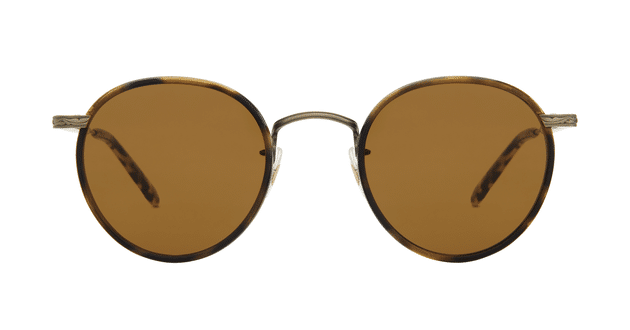 Garrett Leight Wilson SUN TOATGII Tortoise Antique Gold II Yellow Tortoise Semi Flat Coffee front