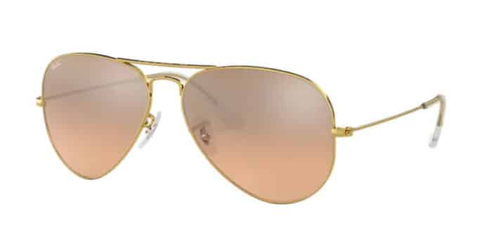 Ray Ban RB3025 001/3E gold crystal brown-pink silver mirror verspiegelt