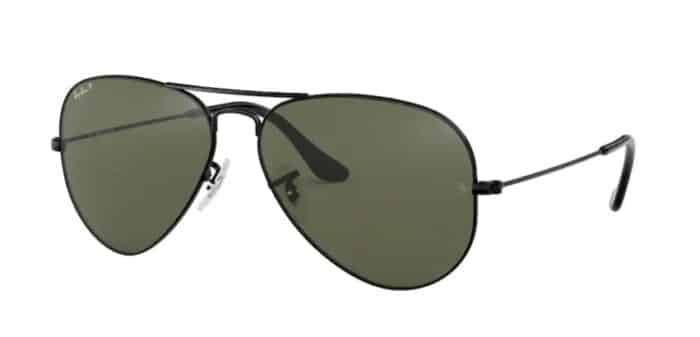 Ray Ban RB3025 002/58 black crystal green polarized