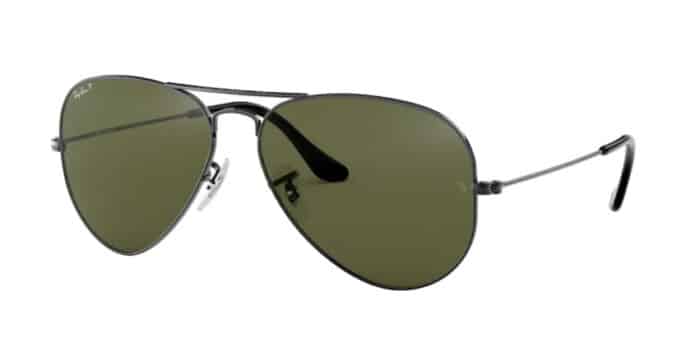 Ray Ban RB3025 004/58 gun metal crystal green polarized