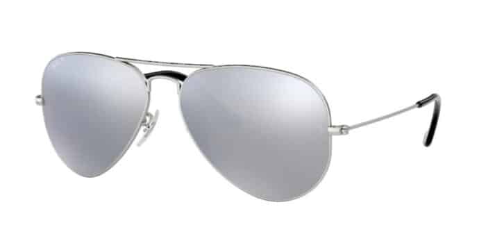 Ray Ban RB3025 019/w3 matte silver dark grey mirror polar verspiegelt