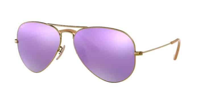 Ray Ban RB3025 167/1R brushed bronze demishiny grey mirror lilac polar verspiegelt