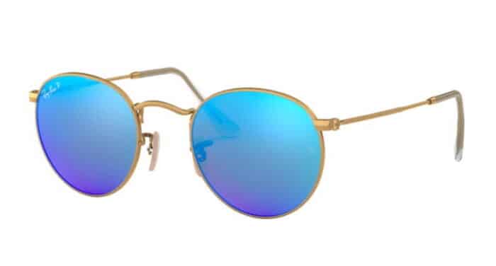 Ray Ban RB 3447 112/4L Matte gold blue mirror Polar blau verspiegelt mit Polarisation