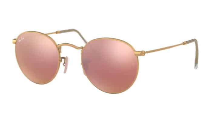 Ray Ban RB 3447 112/Z2 Matte gold brown mirror pink lens