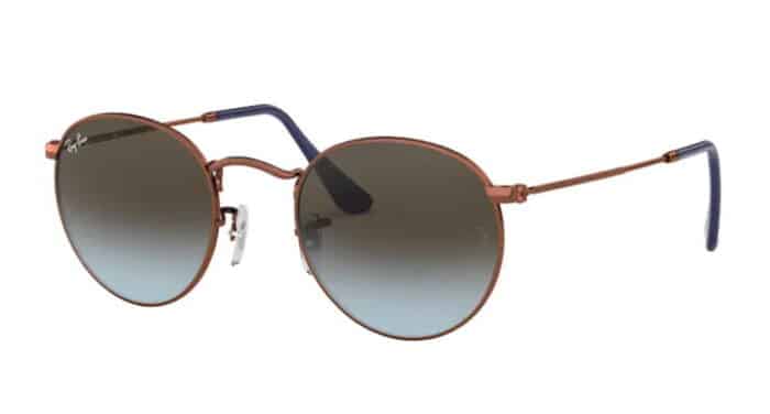 Ray Ban RB 3447 900396 Shiny dark bronze blue gradient brown lens verlaufend