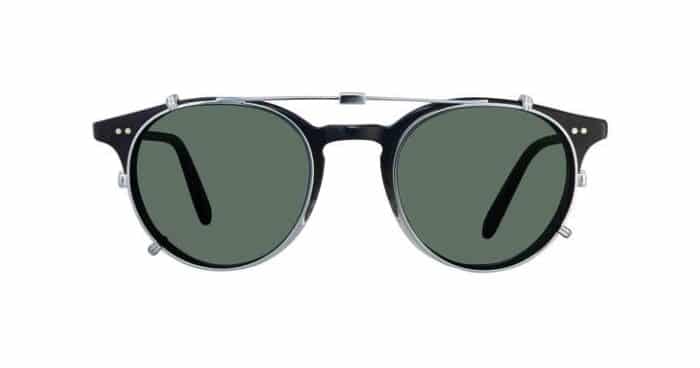 Garrett Leight Clune Clip On S/GRN Silver green grüne Gläser 75% uni