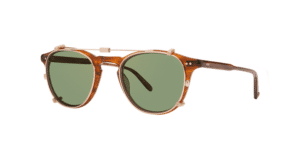 Garrett Leight Hampton M Clip On G/GRN Gold Green uni side