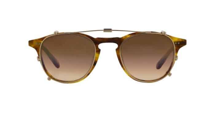 Garrett Leight Hampton M Clip On G/BZSHM Bronze shadow Mirror verspiegelt