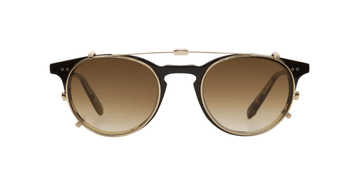 Garrett Leight Winward Clip On G/SEG Gold Sepia Gradient braun verlaufend