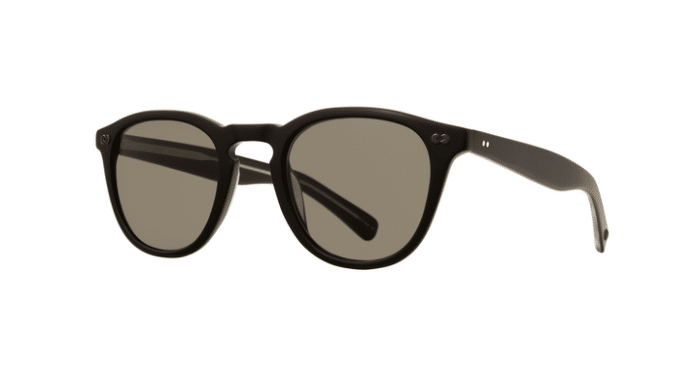 Garrett Leight Hampton X SUN MBK/PGY Matte black Pure grey 85% lenses side