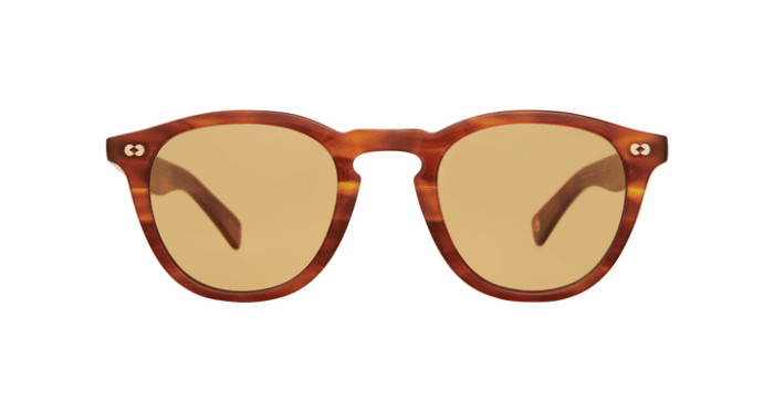 Garrett Leight Hampton X HAT/PMP Honey Amber Tortoise Pure Maple Lenses