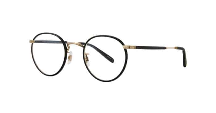 Garrett Leight Wilson BKG BK Black Gold Black side