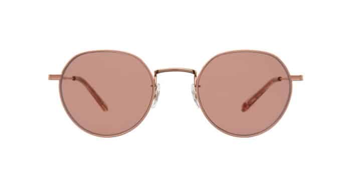 Garrett Leight Robson 48 Rose Gold-Shell Crystal/Semi-Flat Bordeaux