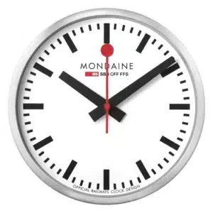 Mondaine Stop2Go Wanduhr WIFI 25 CM Silber